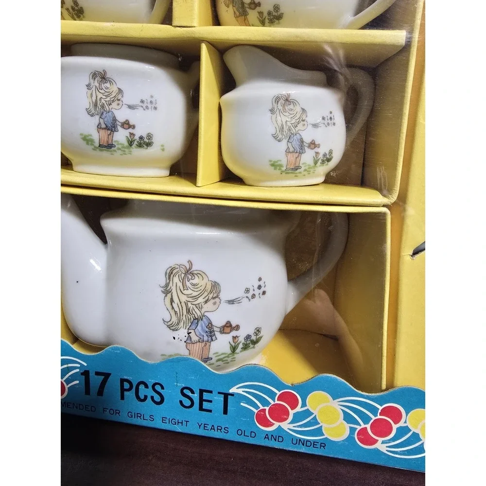Vintage  Miniature Porcelain China Tea Set - Made for McCrory's 